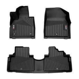 Hyundai Palisade Floor Mats - Omac - 3D Texan Premium TPE - Black - 2020-2025